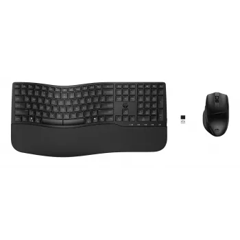 HP 680 Comfort tastatūras un peles komplekts - Divkāršs bezvadu - Melns