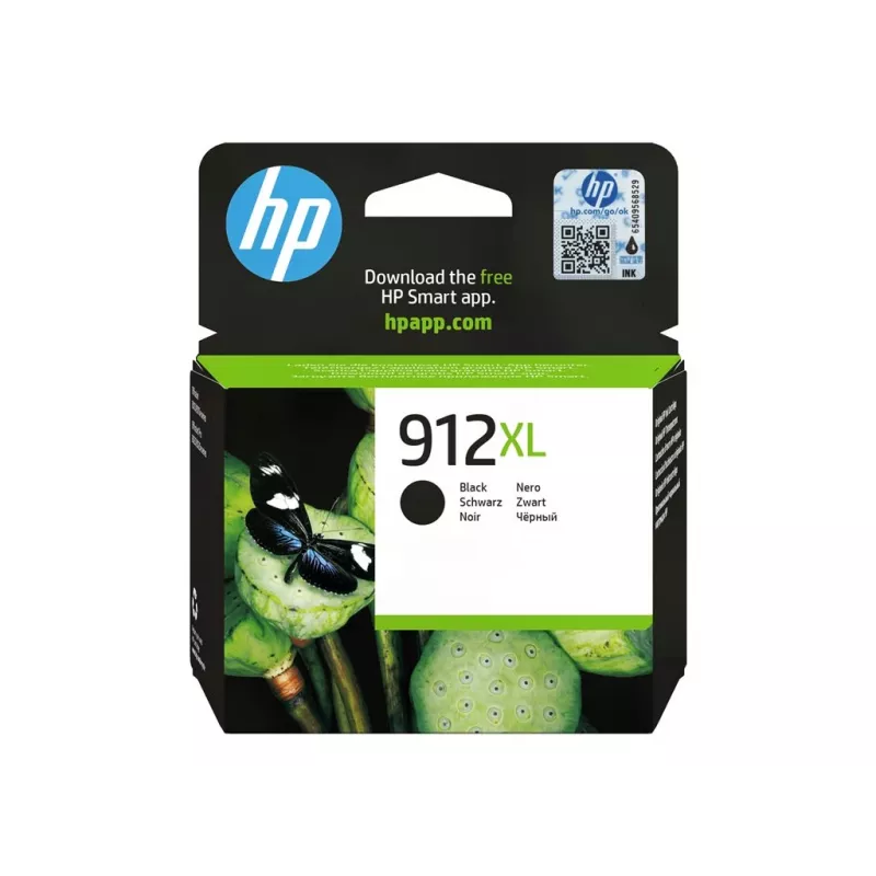 HP 912XL Augstas ietilpības melna oriģinālā tintes kasetne