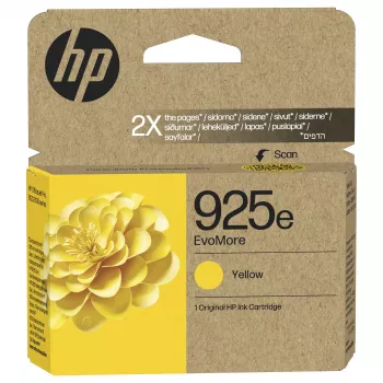 HP 925e EvoMore dzeltena oriģinālā tintes kasetne - 800 lapas