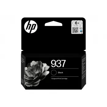 HP 937 Black Original tintes kasetne – pigmenta bāzes, standarta ietilpība (4S6W5NE#LS3)