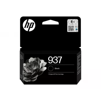 HP 937 Black Original tintes kasetne – pigmenta bāzes, standarta ietilpība (4S6W5NE#LS3)