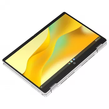 HP Chromebook x360 14b-cd0420ngx - 14 collu FHD IPS skārienjūtīgs pārveidojams - Intel N200 - 8GB RAM - 128GB UFS - Chrome OS - sudraba