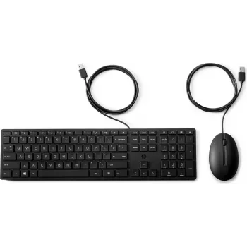 HP Desktop 320MK klaviatūras un peles komplekts AZERTY USB vadu melns