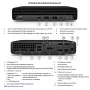 HP EliteDesk 805 G6 galda mini dators | AMD Ryzen 5 PRO 4650GE | 16GB RAM | 256GB SSD | Windows 11 Pro (atjaunots B klase)