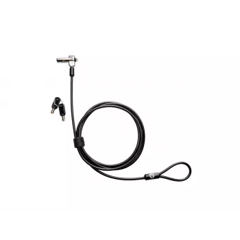 HP Nano MK Lock - Atslēgas kabeļslēdzene Kensington Nano Security Slot, 1,83m cinkota tērauda trosis, melns/sudrabs