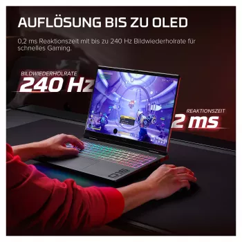 HP OMEN 16-ak1470ng spēļu klēpjdators, 16,1 collu QHD 165Hz, AMD Ryzen AI 7, 32GB RAM, 1TB SSD, RTX 5070 Ti, Windows 11 Home