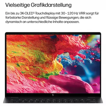HP OmniBook Ultra 14-kd0472ngx, Intel Core Ultra 7 356H, 32GB RAM, 1TB SSD, 14 collu skārienekrāns, Windows 11 Home, Natural Silver (vācu tastatūra)