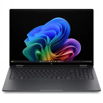 HP OmniBook X Flip 16-cb0475ngx 2-in-1 pārveidojamais klēpjdators, 16 collu WQXGA skārienjutīgs, Intel Core Ultra 7 356H, 32GB RAM, 1TB SSD, Windows 11 Home, vācu tastatūra, sudraba