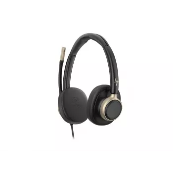 HP Poly Mission 825 Stereo USB vadu austiņas ar aktīvo trokšņu slāpēšanu, melnas