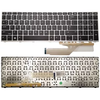HP ProBook 450 G5, 455 G5, 470 G5 rezerves klaviatūra ar rāmi - US English izkārtojums