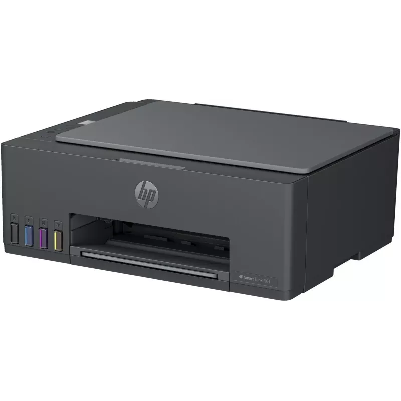 HP Smart Tank 581 daudzfunkciju krāsu tintes printeris – drukā, skenē, kopē, A4, 12 lpp/min, USB, Wi-Fi, Bluetooth