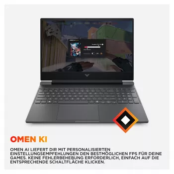 HP Victus 15-fa2178ng spēļu klēpjdators, 15,6 collu FHD 144Hz IPS, Intel Core i7-13620H, 12GB RAM, 512GB SSD, NVIDIA GeForce RTX 5060, FreeDOS, Mica Silver