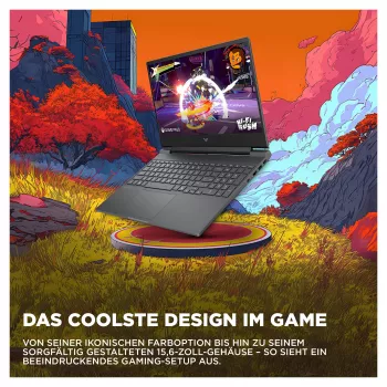 HP Victus 15-fb3451ng spēļu klēpjdators, 15,6 collu FHD 144Hz, AMD Ryzen 5 240, 12GB RAM, 512GB SSD, NVIDIA GeForce RTX 5050, Windows 11 Home, Mica Silver