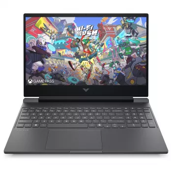 HP Victus 15-fb3451ng spēļu klēpjdators, 15,6 collu FHD 144Hz, AMD Ryzen 5 240, 12GB RAM, 512GB SSD, NVIDIA GeForce RTX 5050, Windows 11 Home, Mica Silver
