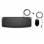 HP Wired Keyboard Mouse 250 FR - French AZERTY Keyboard and Mouse Set, Black