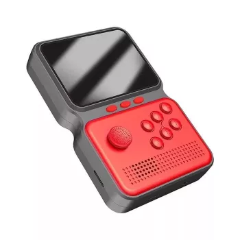 HQ M3 16-bit Portable Retro Game Console ar 900 spēlēm, 3 inch HD LCD, TV RCA kabelis, sarkans