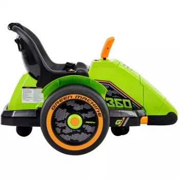 Huffy Green Machine 360 elektriskais braucamrīks - 6V, 360° drifts, zaļš/melns, vecumam 3-7 gadi