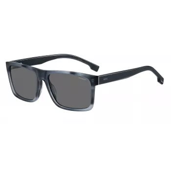 HUGO BOSS BLACK Sauļošanās brilles BOSS1760GS38I Vīriešu kvadrātveida rāmis tumši pelēkas lēcas 59mm