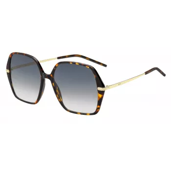 HUGO BOSS BLACK Sieviešu saulesbrilles BOSS1660S2IK - Taisnstūra acetāta rāmis ar pelēkām lēcām