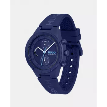 HUGO BOSS Velocity vīriešu hronogrāfa pulkstenis 44mm nerūsējošais tērauds zils ciparnīca