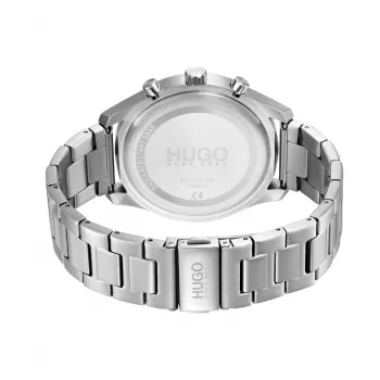 HUGO vīriešu pulkstenis 1530163, kvarca analogs, 46 mm, zils ciparnīca, brūna ādas siksna