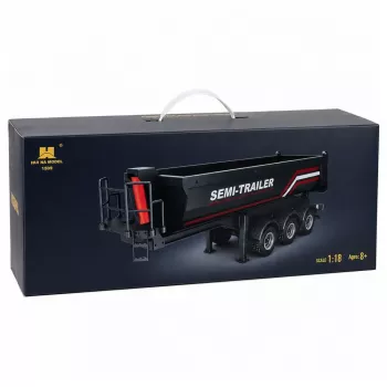 HUINA 32332 RC metāla pašizgāzēja puspiekabe 1:18 mērogā, melna