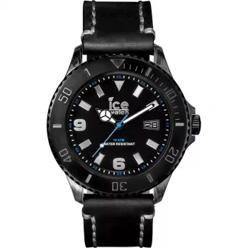 ICE MAN VT.BK.B.L.13 (44mm) Kvarca analogais pulkstenis ar melnu silikona siksniņu
