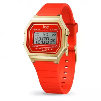 ICE Sunset Unisex Quartz Watch 32mm Gradient Pink/Orange/Yellow Dial Neon Pink Silicone Strap 100m Water Resistant
