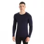 Icebreaker 200 Oasis L/S Crewe Thermal Top - Midnight Navy, Size S