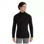 Icebreaker 200 Oasis L/S Half Zip M, Melns