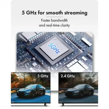 Icy Box IB-WL101 bezvadu HDMI pagarinātāja komplekts - USB-C uz HDMI raidītājs un uztvērējs, Full HD 1080p, 30m darbības rādiuss, melns