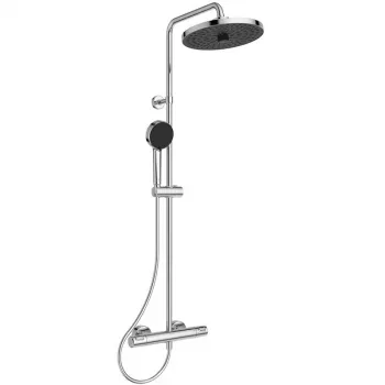 Ideal Standard Ceratherm T25+ Dušas Sistēma ar Termostatu, Augšējā Duša 260mm un Rokas Duša 100mm, Hroms