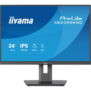 IIYAMA ProLite XB2495WSC-B1 24.1 collu WUXGA IPS 100Hz monitors ar USB-C hub, augstuma regulēšanu, VESA, skaļruņiem