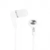 iLike IEA01WH Vadu Iekšauss Austiņas ar Mikrofonu un Pulti, 3,5mm Ligzda, Balta