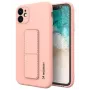 iLike Samsung Galaxy A22 5G Kickstand Case Silicone Stand Cover Pink