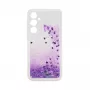 iLike Samsung Galaxy A35 Silicone Case Water Glitter Purple