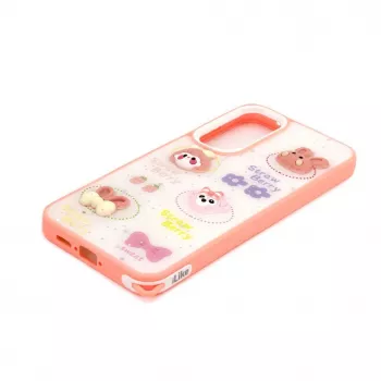 iLike Samsung Galaxy A55 Epoxy Cartoon Cover White Pink