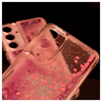iLike Samsung Galaxy A55 Silicone Case Water Glitter Pink