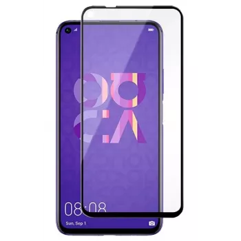 iLike Rūdīta stikla ekrāna aizsargs Huawei Nova 5T, 2.5D melns rāmis, pilna līme, 9H cietība, 0,3mm, melns