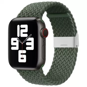 iLike Watch 38/40/41mm Pītā Auduma Siksniņa Zaļa