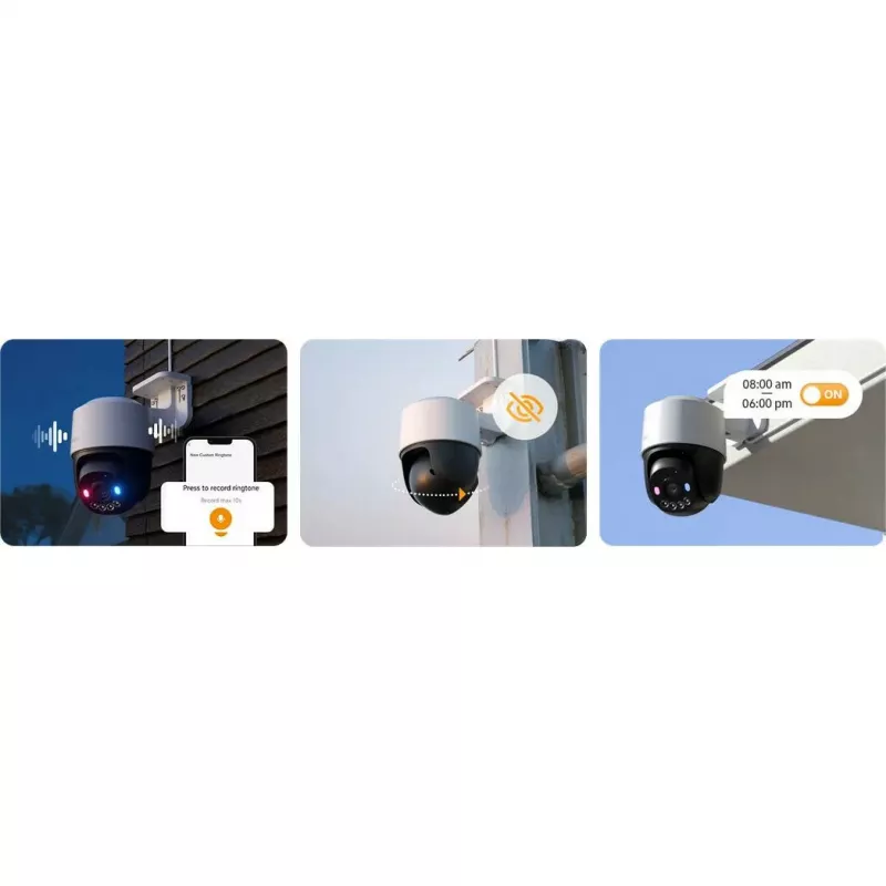 IMOU PS7FP-8X0 8MP 4K PoE rotējama IP kamera, IP67, nakts redzamība līdz 30 m, divvirzienu skaņa