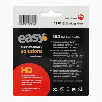 Imro IMRO pendrive EASY (ECO) 16GB USB 2.0 Flash Drive - Black