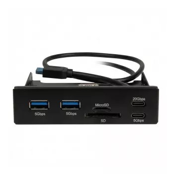 Inter-Tech Argus CI-22 iekšējais karšu lasītājs 3.5 inch nodalījumam, USB 2.0, Multi-Card – Melns