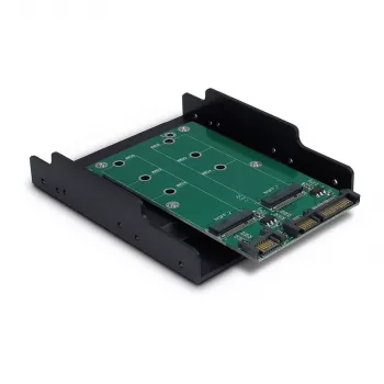 Inter-Tech KT005B 2xSATA uz 2xM.2 SATA SSD PCI slota montāžas rāmis