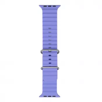 iWear S1 Grooved Soft Silicone 20mm Strap for Apple Watch 49mm / 45mm / 44mm / 42mm Lilac