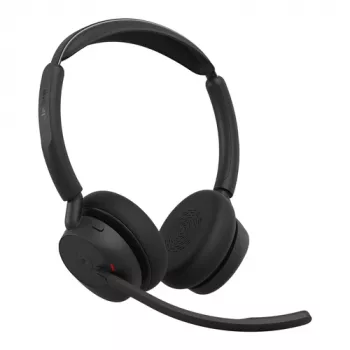Jabra Evolve3 45 Stereo austiņas ar Link 390c USB-A adapteri Microsoft Teams, melnas