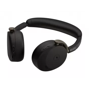Jabra Evolve3 65 Flex bezvadu austiņas ar Link 390a USB adapteri, Microsoft Teams sertificētas, Bluetooth, Hybrid ANC, melnas