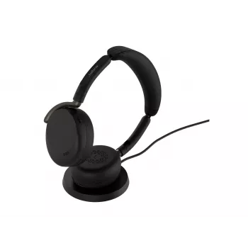 Jabra Evolve3 65 Flex UC austiņas, Link 390c, bezvadu uzlādes paliktnis, melnas