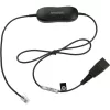 Jabra Smart Cord QD uz RJ9 austiņu kabelis Cisco IP Phone 78XX sērijai, melns, spirālveida, 0,4 m līdz 2 m