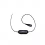 Jabra Smart Cord QD uz RJ9 austiņu kabelis Cisco IP Phone 78XX sērijai, melns, spirālveida, 0,4 m līdz 2 m